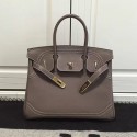 Fake Replica Hermes Birkin 30 Tote Bag in Grey Swift Leather HB1220 VS07470