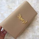Fake Saint Laurent Cassandre Grained Clutch Bag Beige Y230320 VS02276
