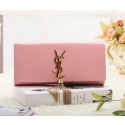 Fake Saint Laurent Classic Monogramme Tassel Patent Clutch Y5485 Pink VS09658