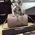 Fake Saint Laurent Small Monogram Cabas Bag in Grey Croco Leather 394462 VS09234