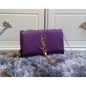 Fake YSL Monogramme Cross-body Shoulder Bag Smooth Leather Y311218 Violet VS05837