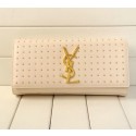 Fake Yves Saint Laurent Classic Monogramme Clutch Y9939 White VS01573