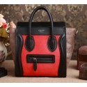 Fashion Celine Luggage Nano Boston Bag Horse Hair 3309 Red&Black VS08211