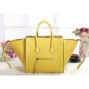 Fashion Celine Luggage Phantom Square Tote Bag 3341 in Yellow Clemence Leather VS06279