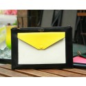 Fashion Celine Pocket Handbag in Seashell Smooth Calfskin 17538 Yellow&Black VS06831