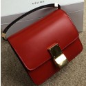 Fashion Fake Celine Classic Box mini Flap Bag Smooth Leather C11041 Red VS01845