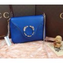 Fashion Gucci Calfskin Leather Messenger Chain Bags 308506 Blue VS05993