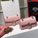 Fashion Gucci GG Marmont Matelasse Shoulder Bag Light Pink 443497 VS08076