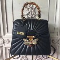 Fashion Gucci Queen Margaret Quilted Leather Backpack Black 476664 VS08259