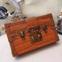 Fashion Louis Vuitton Crocodile Brillant Petite Malle N91994 Brown VS00442