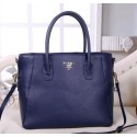 Fashion Prada Grainy Calfskin Leather Tote Bag BN3666 Blue VS03360