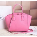 Fashion Prada Grainy Leather Tote Bag BL34912 Pink VS05339