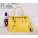 Fashion Prada Original Leather Tote Bag BR2760 Yellow VS00155