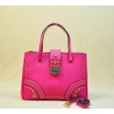 Fashion Prada Saffiano Leather Tote With Metal Studs B2752M Rose VS07718