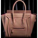 Fashion Replica Celine Luggage Micro Boston Bag Original Leather CLT3307 Light Pink VS04144
