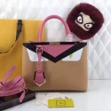 Fendi 2Jours Khaki Calfskin Tote Bag with Bag Bugs FD2537 VS06051