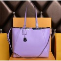 Fendi 2Jours Shoulder Bag Calfskin Leather 8BH272 Lavender VS04439