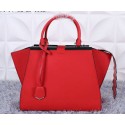 Fendi 3Jours Tote Bag Smooth Leather F8936 Red VS08615