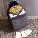 Fendi Backapck in Nylon and Leather with Grey Bag Bugs Eyes 231010 VS09757
