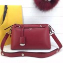 Fendi By The Way Small Boston Bag Original Leather Cherry FD0805 VS01364