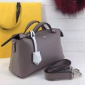 Fendi By The Way Small Boston Bag Original Leather Grey FD0805 VS01773