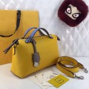Fendi By The Way Small Boston Bag Original Leather Yellow FD0805 VS00438