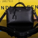 Fendi By The Way Tote Bag Calfskin Leather F2350 Black VS07626