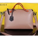 Fendi By The Way Tote Bag Calfskin Leather FD2351 Apricot VS03702