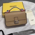 Fendi Double Micro Baguette Bag Beige and Black FB1751 VS09490