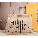 Fendi Icoic Peekaboo Bag in Calfskin Leather 8BN1169 Apricot VS05738