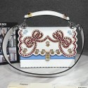 Fendi Kan I Leather Bag White 8BT284 VS00213