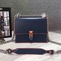 Fendi Kan I Small Leather Mini Bag Blue 8M0381 VS09320