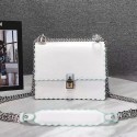 Fendi Kan I Small Leather Mini Bag White 8M0381 VS01027