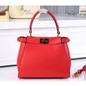 Fendi mini Peekaboo Bag Calfskin Leather FD8838 Red VS06136