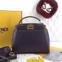 Fendi Mini Peekaboo Bag in Black Nappa Leather FD07122 VS01884