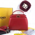 Fendi Mini Peekaboo Bag in Red Nappa Leather FD07122 VS05118