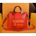 Fendi Original Leather Tote Bag with Front Pocket F2351 Orange VS01973
