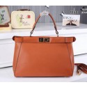 Fendi Peekaboo Bag Calfskin Leather FD8839 Wheat VS07707