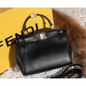 Fendi Peekaboo Bag Smooth Leather FD6035 Black VS08314
