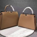 Fendi Peekaboo Tote Bag Beige Original Leather F280504 VS07244