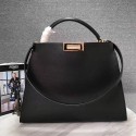 Fendi Peekaboo Tote Bag Black Original Leather F280504 VS09350