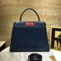 Fendi Peekaboo Tote Bag Royal Blue Original Leather F280503 VS04487
