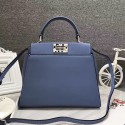 Fendi Peekaboo Tote Bag Skyblue Original Leather F280503 VS00514