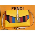 Fendi Pequin Large Canvas Clutch 8M2688 Yellow VS06590