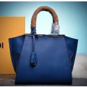 Fendi Petite 3Jours Tote Bag Calfskin Leather 8BH279 Blue VS08195