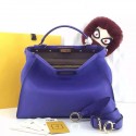 Fendi Regular Peekaboo Bag Blue Calfskin FD07121 VS02625