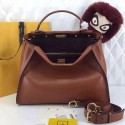 Fendi Regular Peekaboo Bag Brown Calfskin FD07121 VS04963