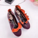 Fendi Sheepskin Ballet Flat Burgundy F021801 VS03330
