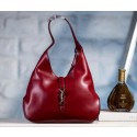 Gucci 362968 Jackie Soft Leather Hobo Bag Burgundy VS00258