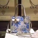Gucci Arabesque Canvas Tote Bag Blue 443089 VS01315